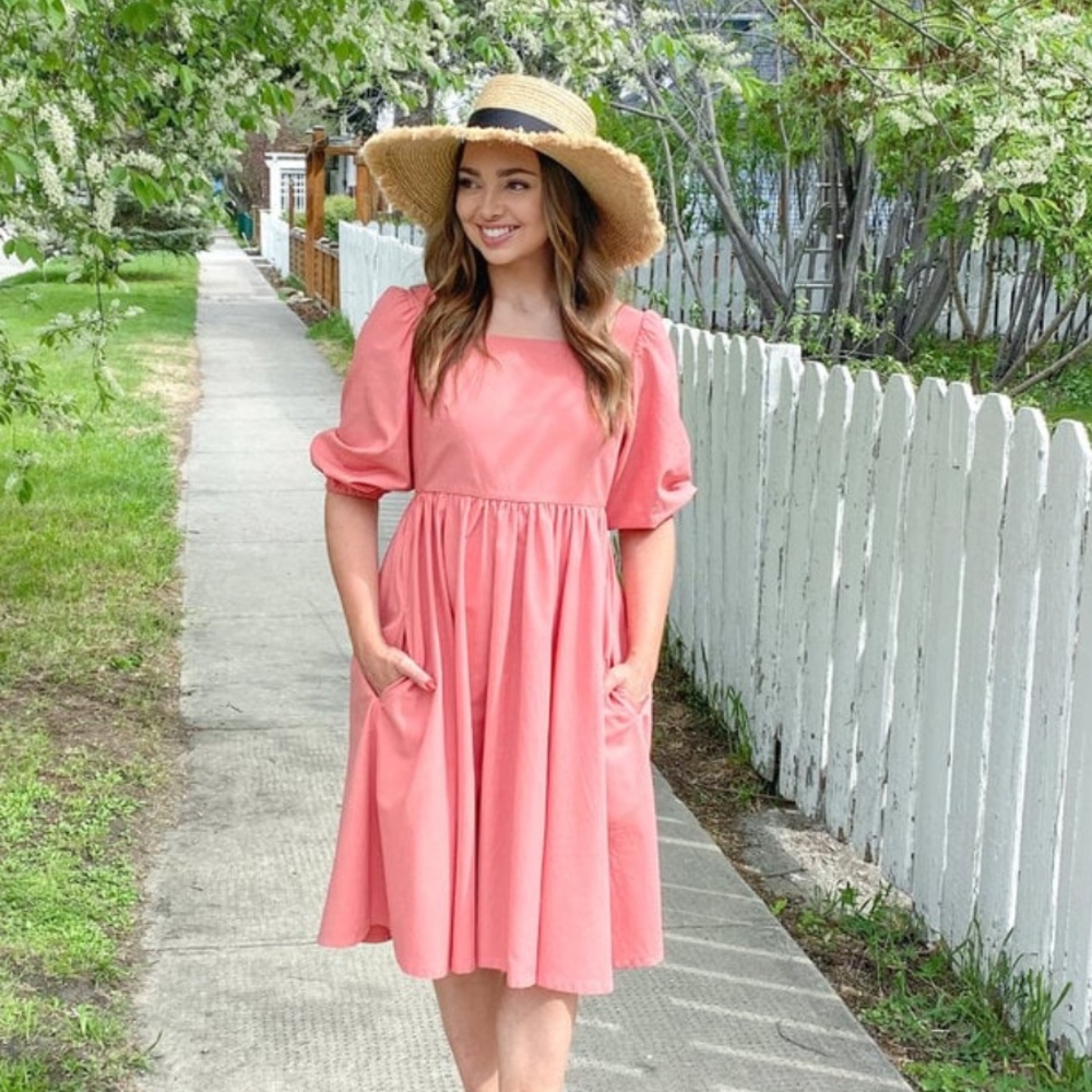 emma knudsen dress faded rose xs